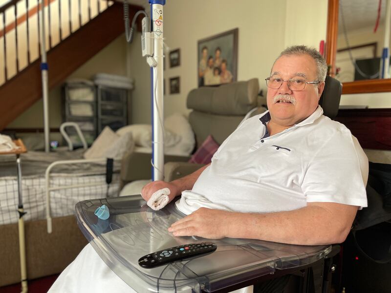 Keith Parry was left sleeping under the stairs of his home following a stroke