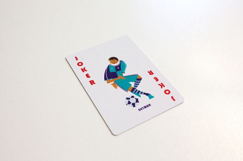 A football playing card