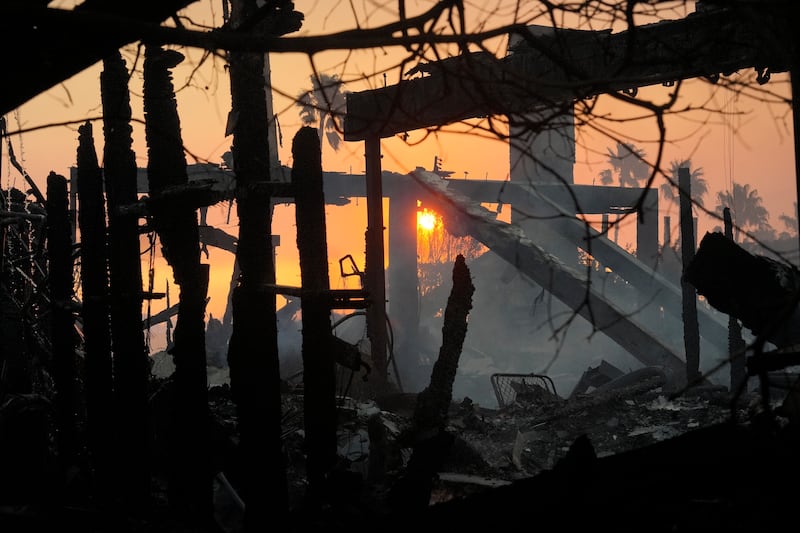 The destruction from the Palisades Fire (Damian Dovarganes/AP)