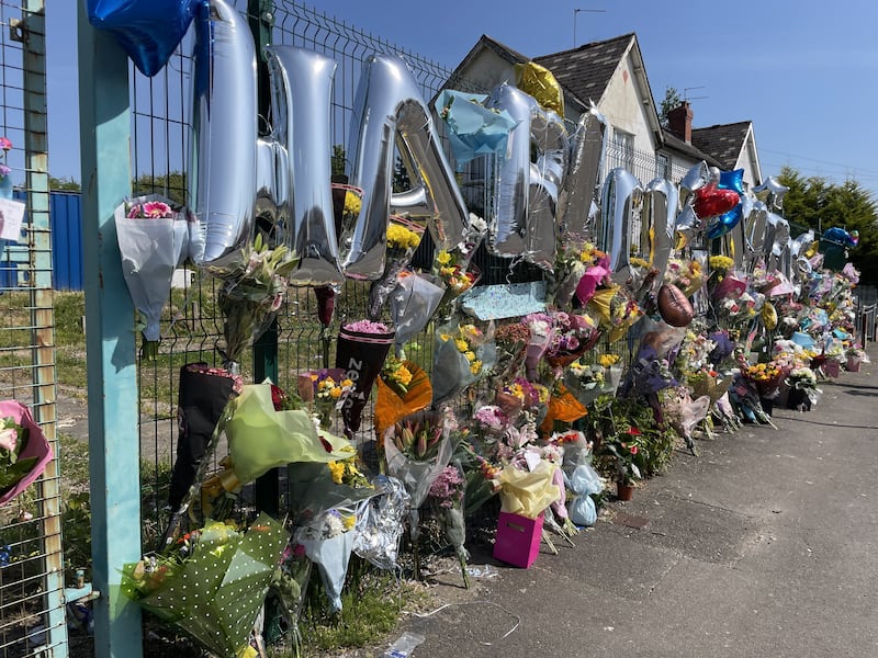 Floral tributes were left for Kyrees Sullivan and Harvey Evans in Ely