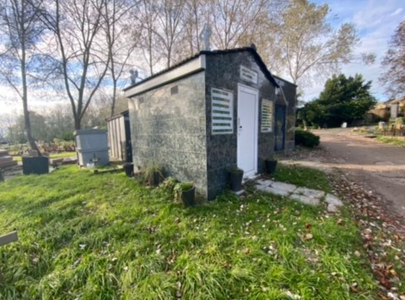 A mausoleum in Kensal Green, north-west London, where Daniel Khalife is said to have collected a drop