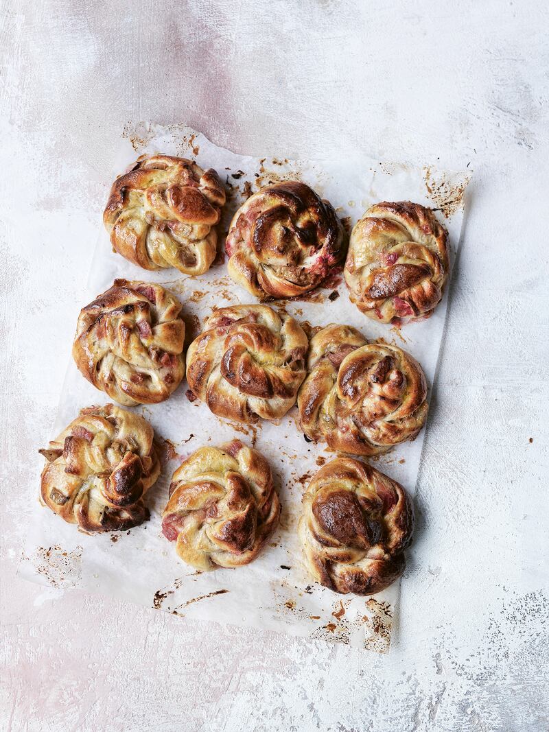 Rhubarb sticky buns from Simply Scandinavian