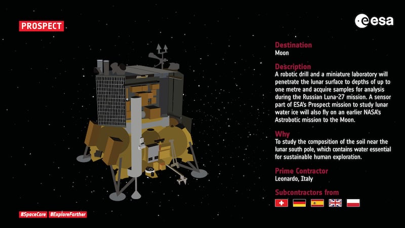 An artist’s impression of the European Space Agency’s Prospect system (ESA)