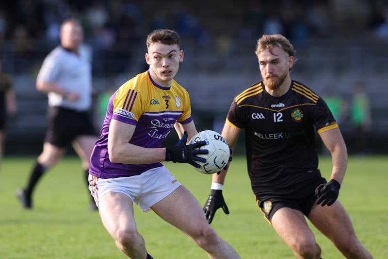 Derrygonnelly full-back Oisin Smyth was named 'man of the match' for his marking of Erne Gaels star Ultan Kelm.