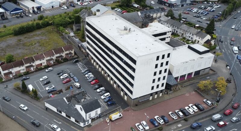 Aerial view of the former South West College campus in Enniskillen.