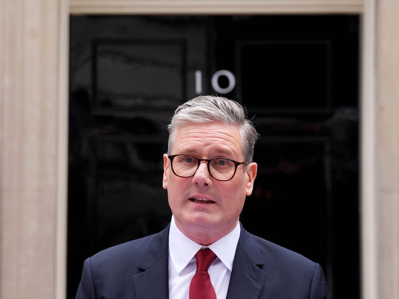 New Prime Minister Sir Keir Starmer speaks outside No 10 Downing Street