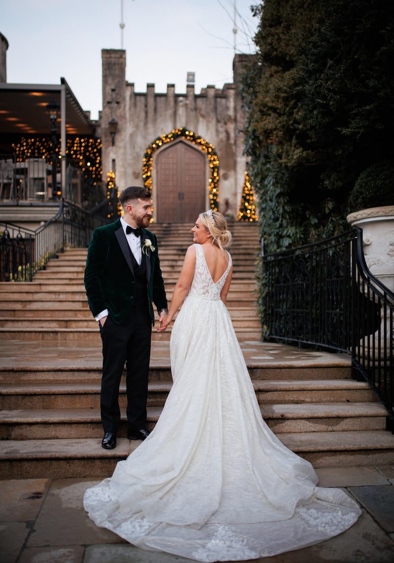 Connell Cunningham and wife Niamh on their wedding day