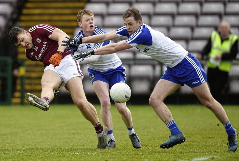 Galway up against Monaghan in the Division One game two years ago. 