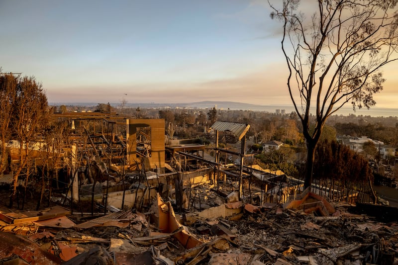 A home destroyed by the Palisades fire (Stephen Lam/San Francisco Chronicle/AP)