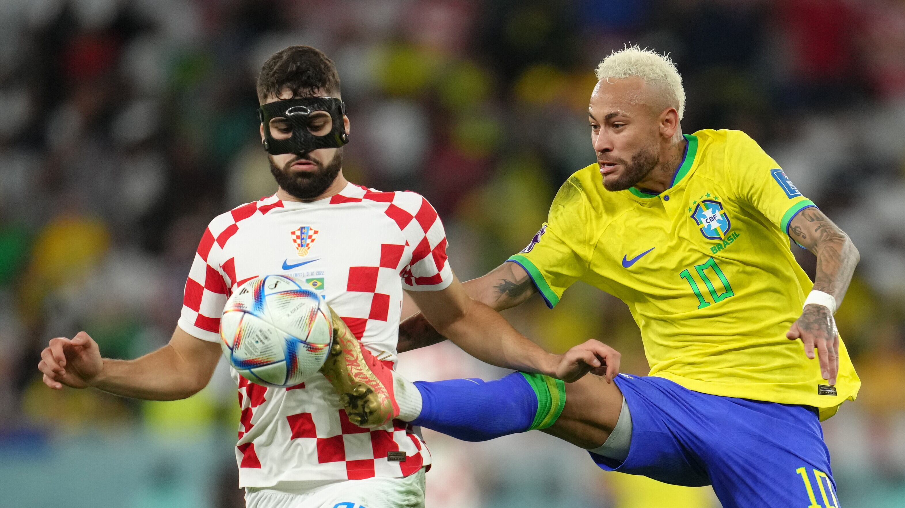 Gvardiol, left, was an ever present for Croatia as they finished third at the 2022 World Cup (Nick Potts/PA)