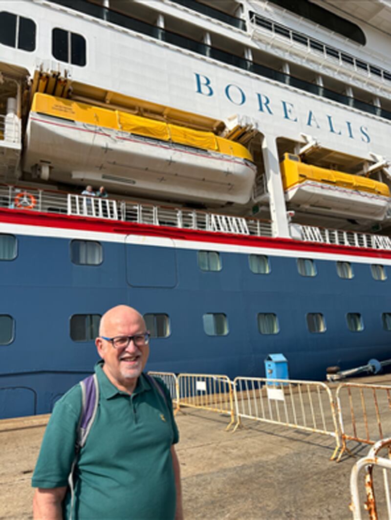 Nigel Pickover next to the Borealis