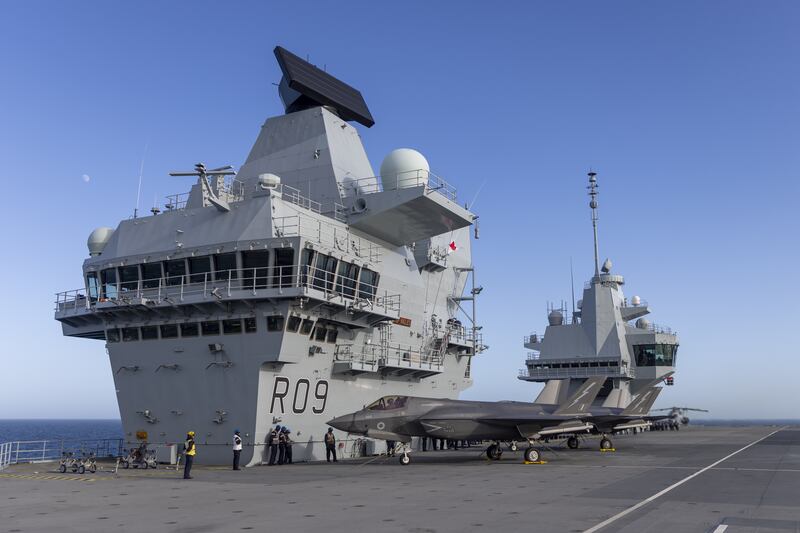 The warship sailed from Portsmouth last week at short notice (AS1 Amber Mayall RAF)