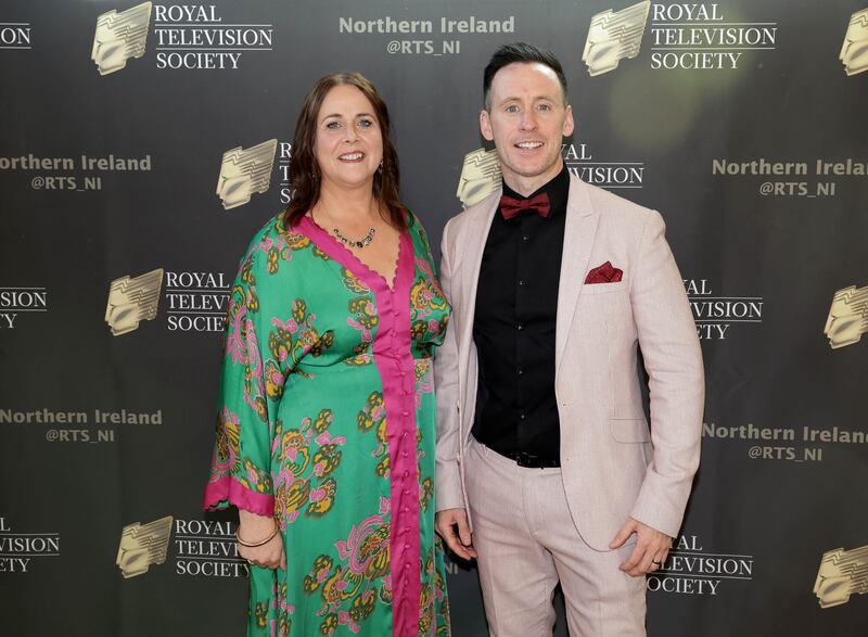 The Belfast Mixtape: Songs from Lockdown host Conor Phillips and Carol O’Kane pictured at the RTS NI Programme Awards Ceremony in Belfast’s City Hall. Photo by William Cherry/Presseye