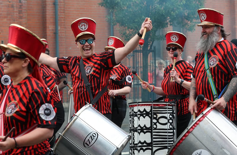 The Carnival Feile take place on the Falls Road in West Belfast on Saturday.
PICTURE COLM LENAGHAN