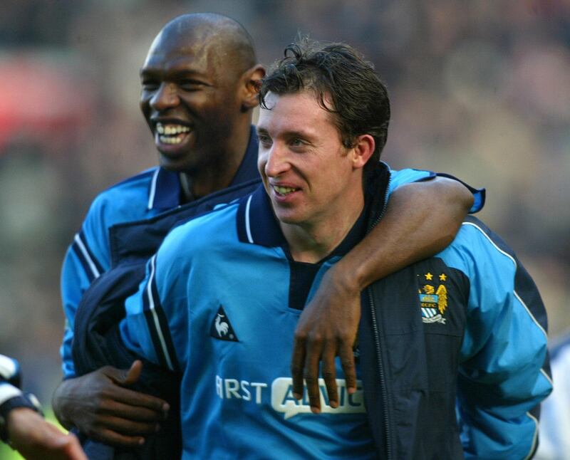 Shaun Goater and Robbie Fowler provided some of the firepower for Kevin Keegan’s Manchester City