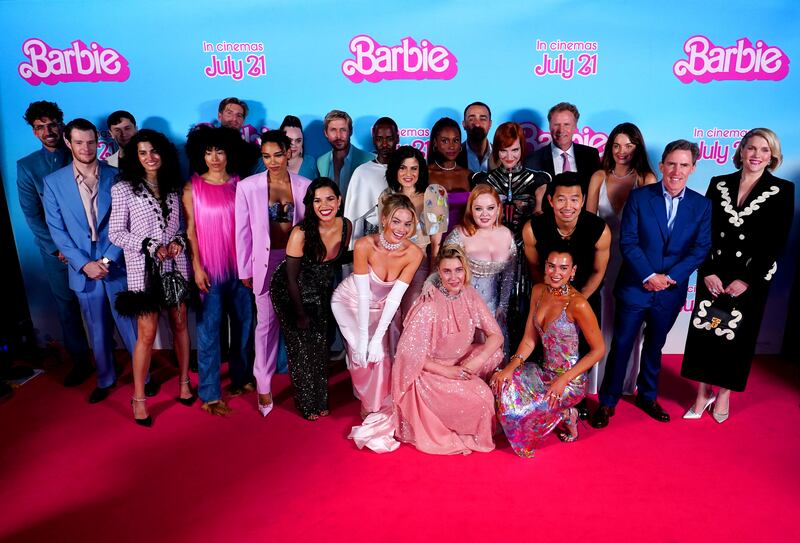 The cast of Barbie