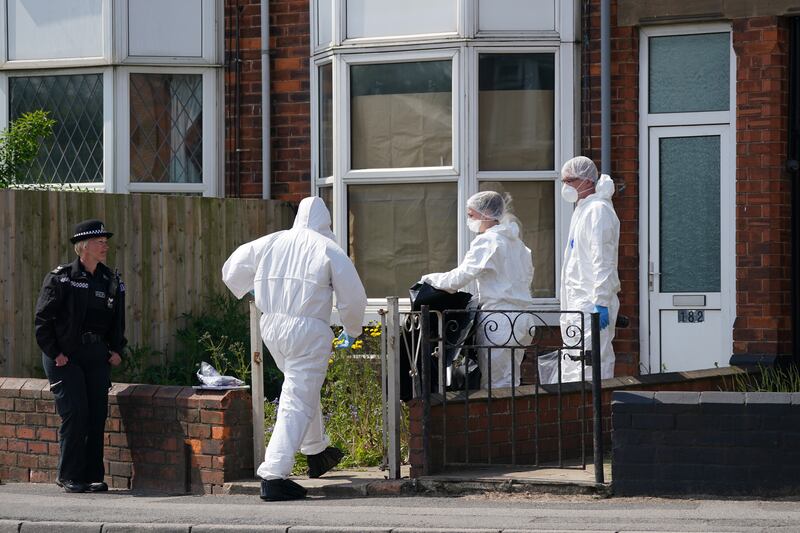 Police in Louth after the deaths of Bethany Vincent and Darren Henson