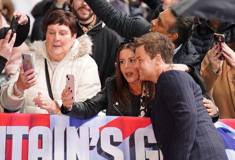 Declan Donnelly taking selfies with fans during Britain’s Got Talent auditions