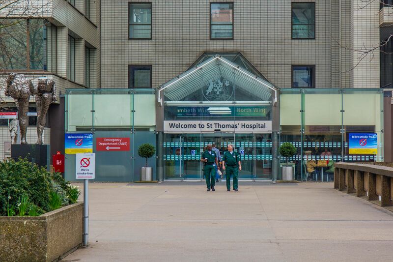 St Thomas' Hospital in central London 