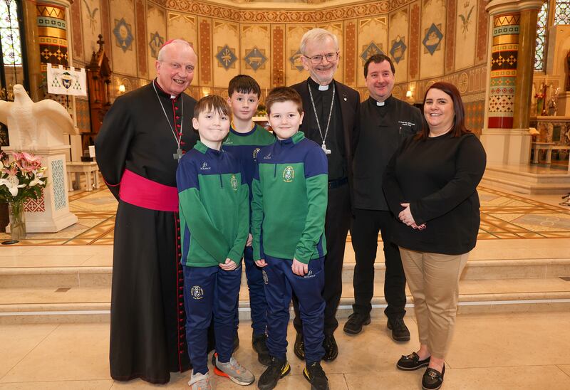 The announcement of the new Bishop of the Diocese of Down and Connor Bishop Alan McGuckian at Saint Peter’s Cathedral, Belfast, Mass was celebrated at 10.00am with principal celebrant Bishop Donal McKeown, Bishop of Derry and Apostolic Administrator of the Diocese of Down and Connor. PICTURE: MAL MCCANN