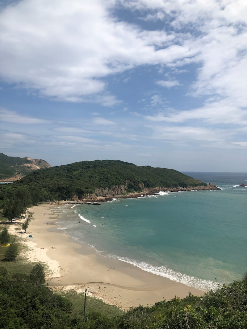 The sand beach of Pak Lap Village in Hong Kong