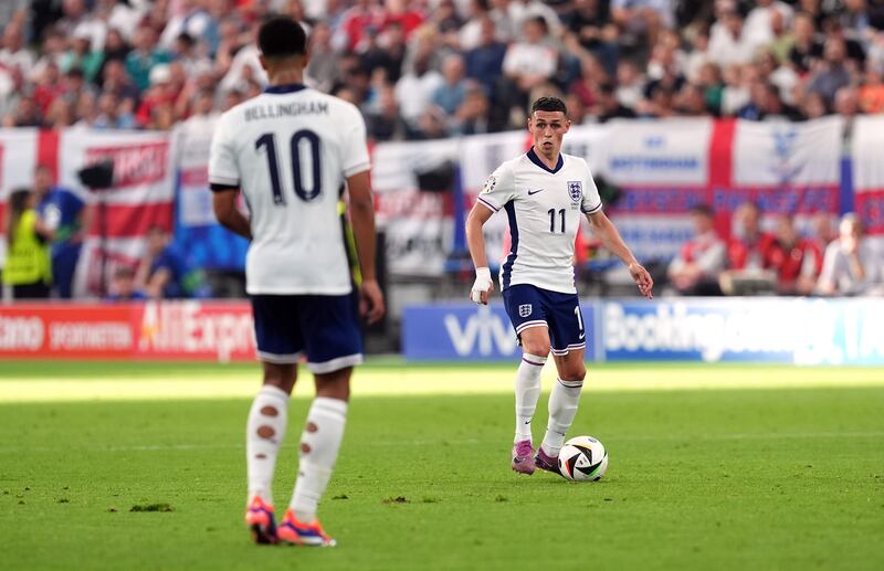 England’s Foden (right) and Jude Bellingham both operated in number 10 roles in their quarter-final victory