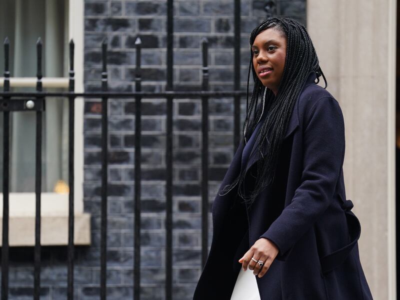 Business Secretary Kemi Badenoch leaves Downing Street, London