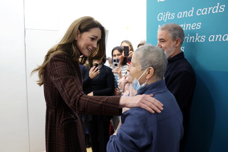 The Princess of Wales with patient Rebecca Mendelhson