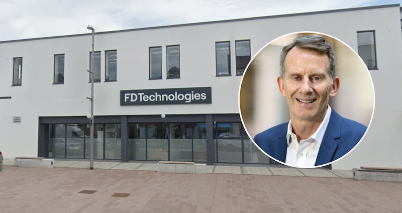 FD Technologies' Newry office and (inset), the group's chief executive, Seamus Keating.