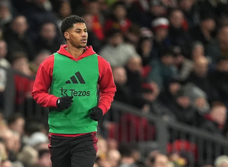 Marcus Rashford returned to the Manchester United squad but did not make it off the bench .