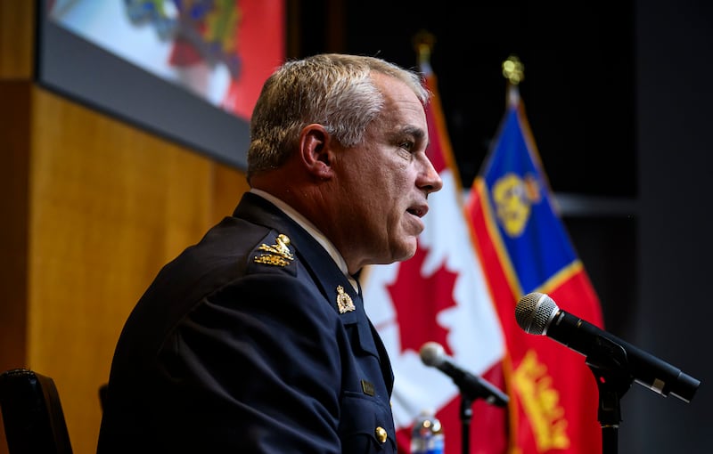 RCMP Commissioner Mike Duheme said police have evidence allegedly tying Indian government agents to homicides in Canada (Justin Tang/The Canadian Press via AP)