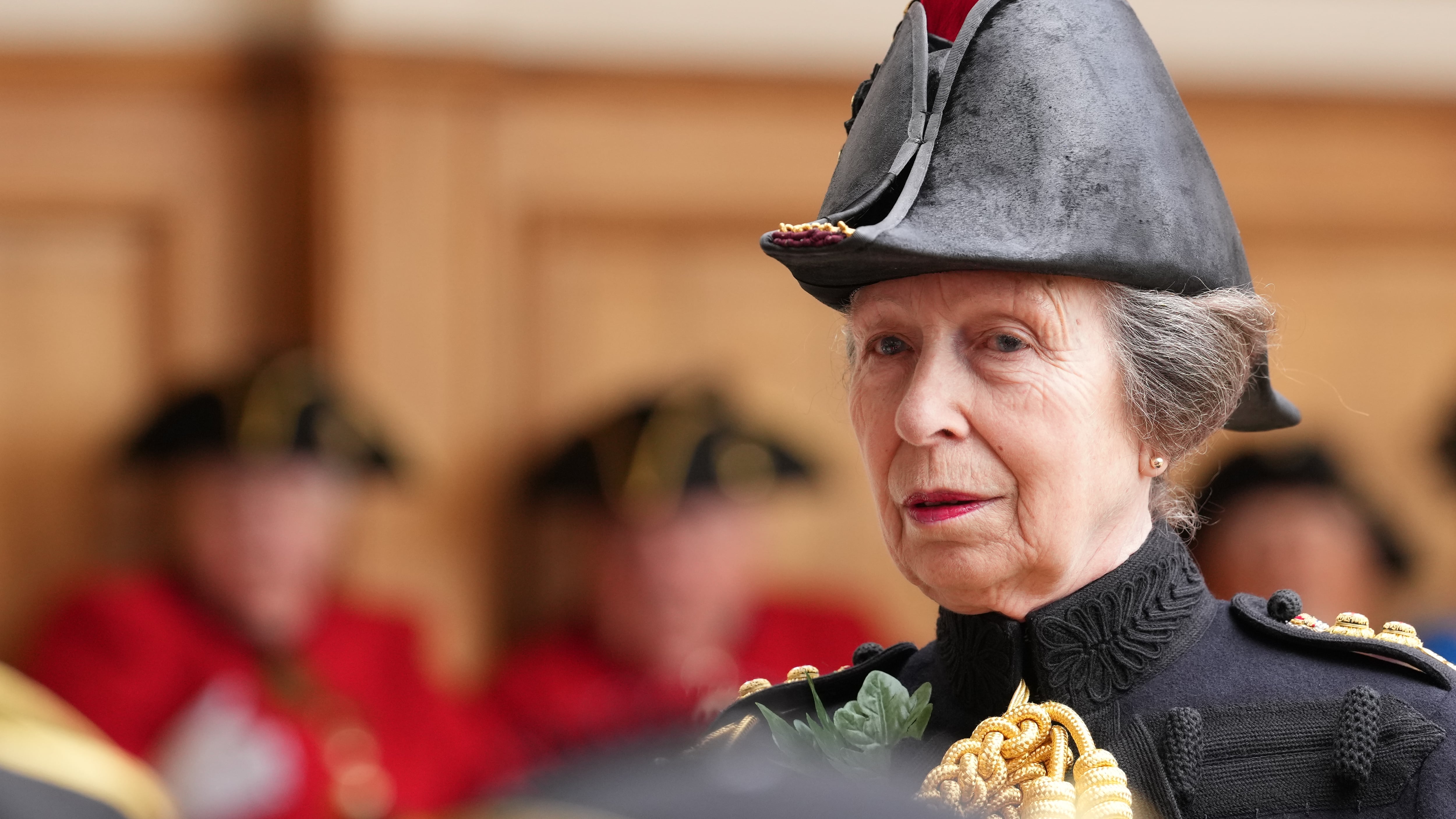 The Princess Royal was apparently hit by a horse’s head or legs