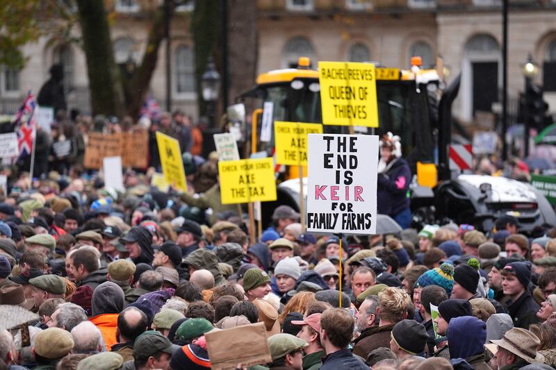 Farmers protested in central London last month over changes to inheritance tax rules in the recent budget