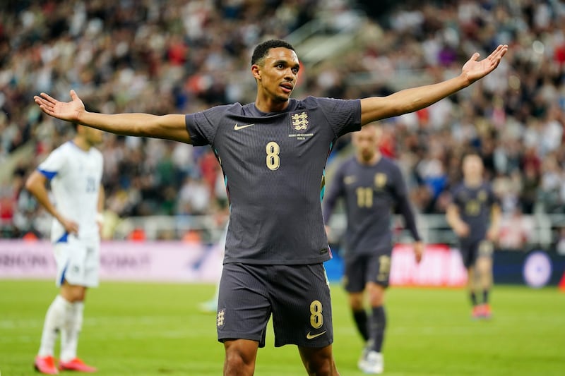 Alexander-Arnold celebrated scoring England’s second goal