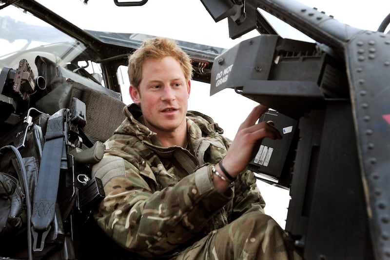 Harry at Camp Bastion, southern Afghanistan, in 2012