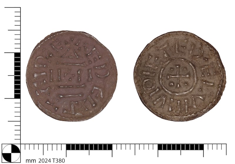 Early Medieval silver penny of Guthrumfrom Norfolk. (The Trustees of the British Museum)