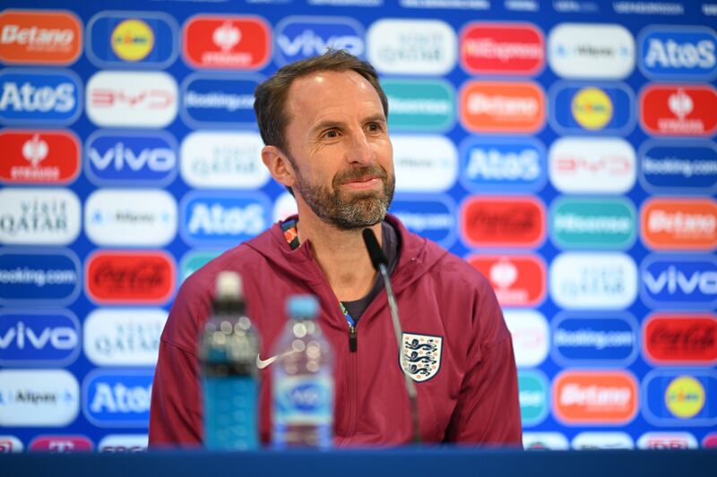 England manager Gareth Southgate spoke to the press ahead of the Group C game against Serbia (UEFA Handout)