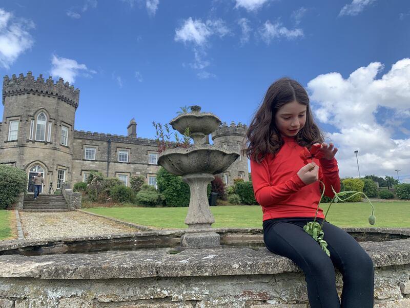 Young Dungiven harper, Bláithín Nic Nia whose name means ‘little flower’ is featured on The Flowers of Palestine.