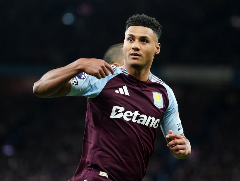 Ollie Watkins celebrates scoring Villa’s opener