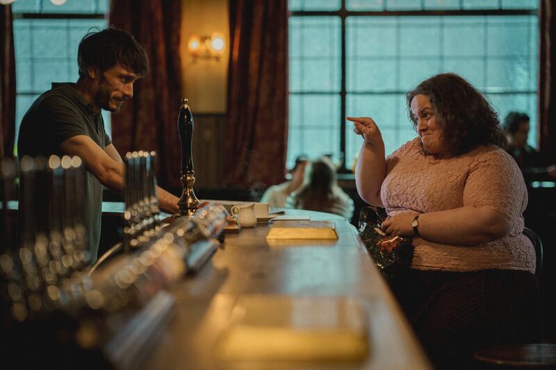 Martha is coming to the bar daily and sitting through Donny’s shifts and giving him the pet name “Baby Reindeer” because of his big eyes and “cute wee tush”