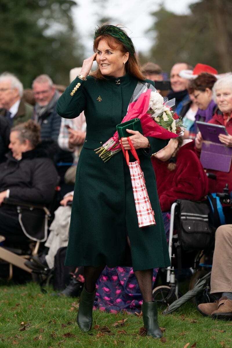 Sarah, Duchess of York, attended the Christmas Day church service at St Mary Magdalene Church in Sandringham