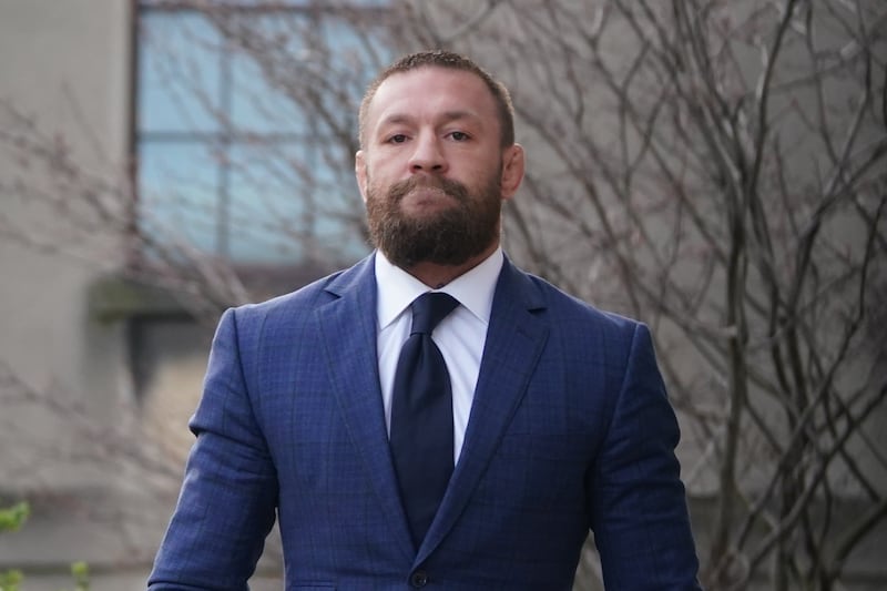 Mixed martial arts fighter Conor McGregor outside the High Court in Dublin