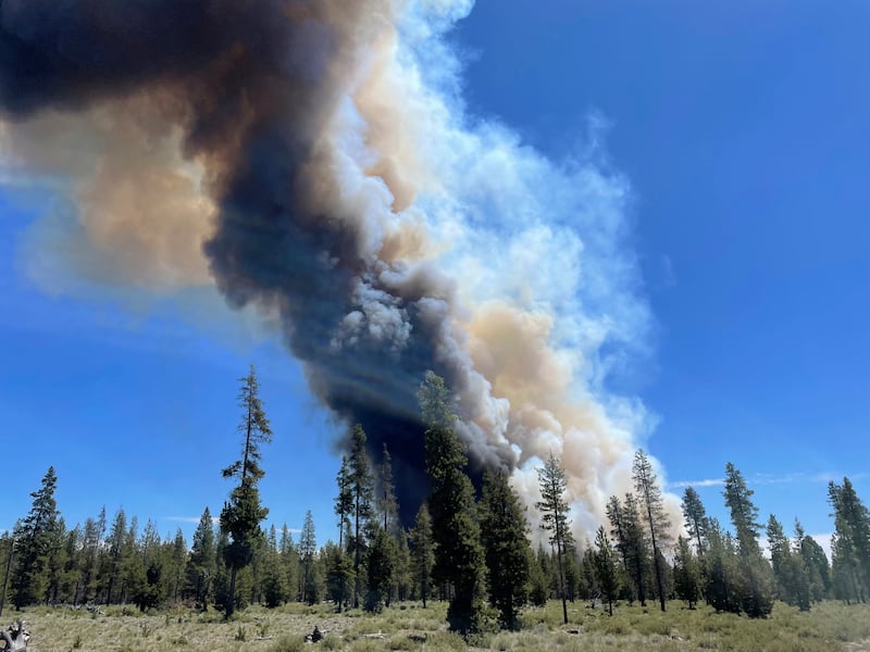 Dozens of homes have been destroyed (Sgt. Kyle Kalambach/Deschutes County Sherriff’s Office via AP)