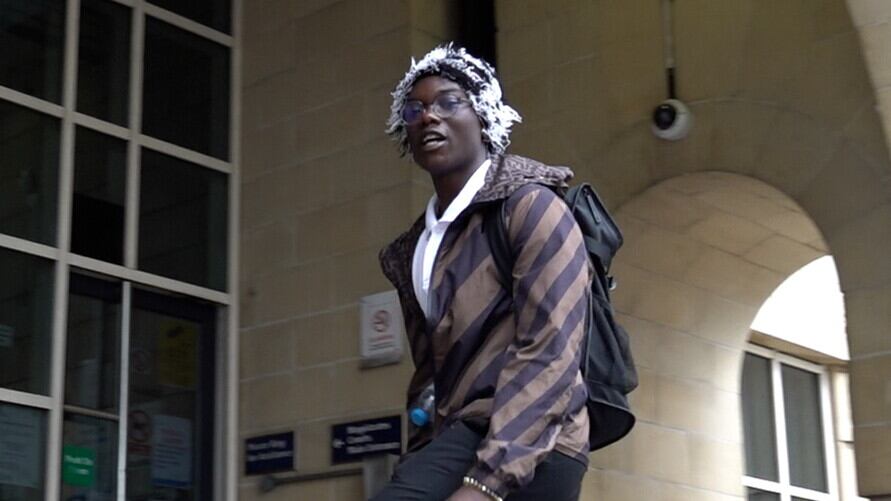 Bacari-Bronze O’Garro, also known as Mizzy, arrives at Stratford Magistrates’ Court in east London (PA Video)