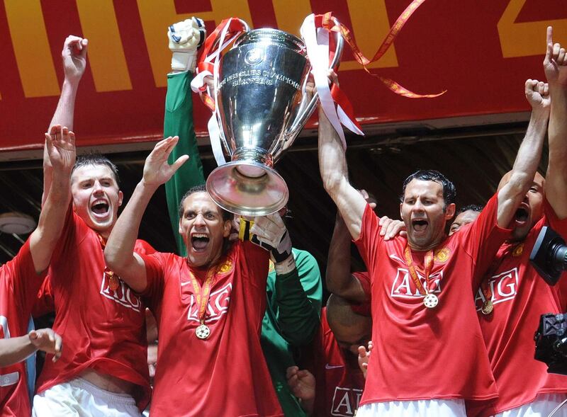 Manchester United won the Champions League for a third time in 2008