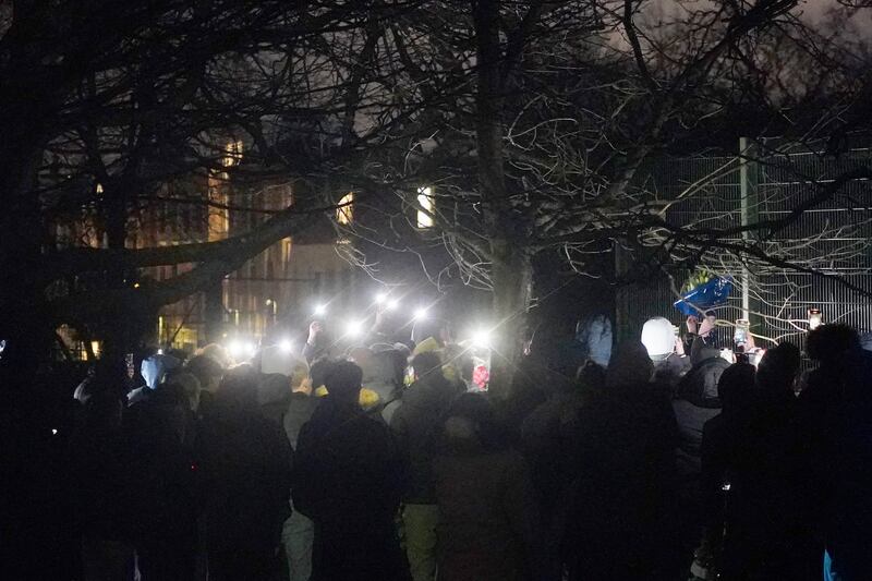 A vigil in Downhills Park for 16-year-old Harry Pitman