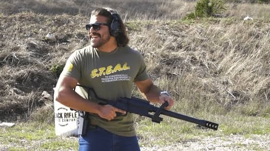 Brandon Herrera at his Texas shooting range