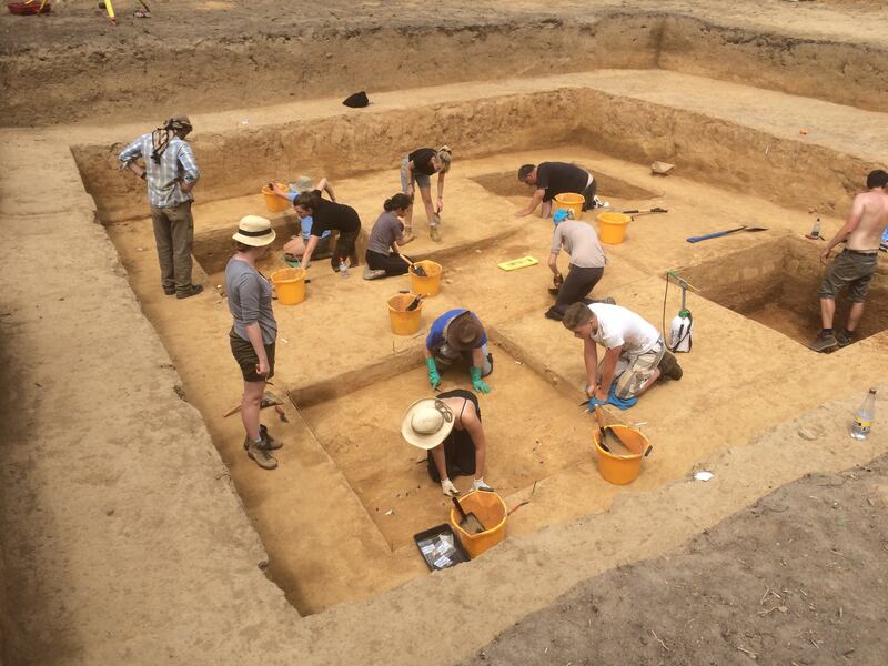 Les Varines Les Varines archaeological site in the south east of Jersey