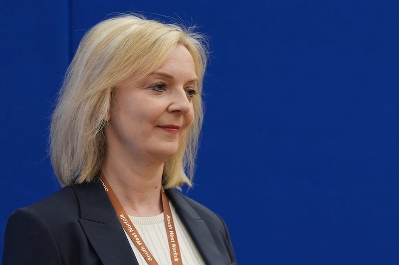 Former prime minister Liz Truss left the stage and reportedly did not return