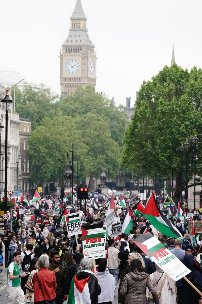 Thousands of people took to the streets of London on Saturday